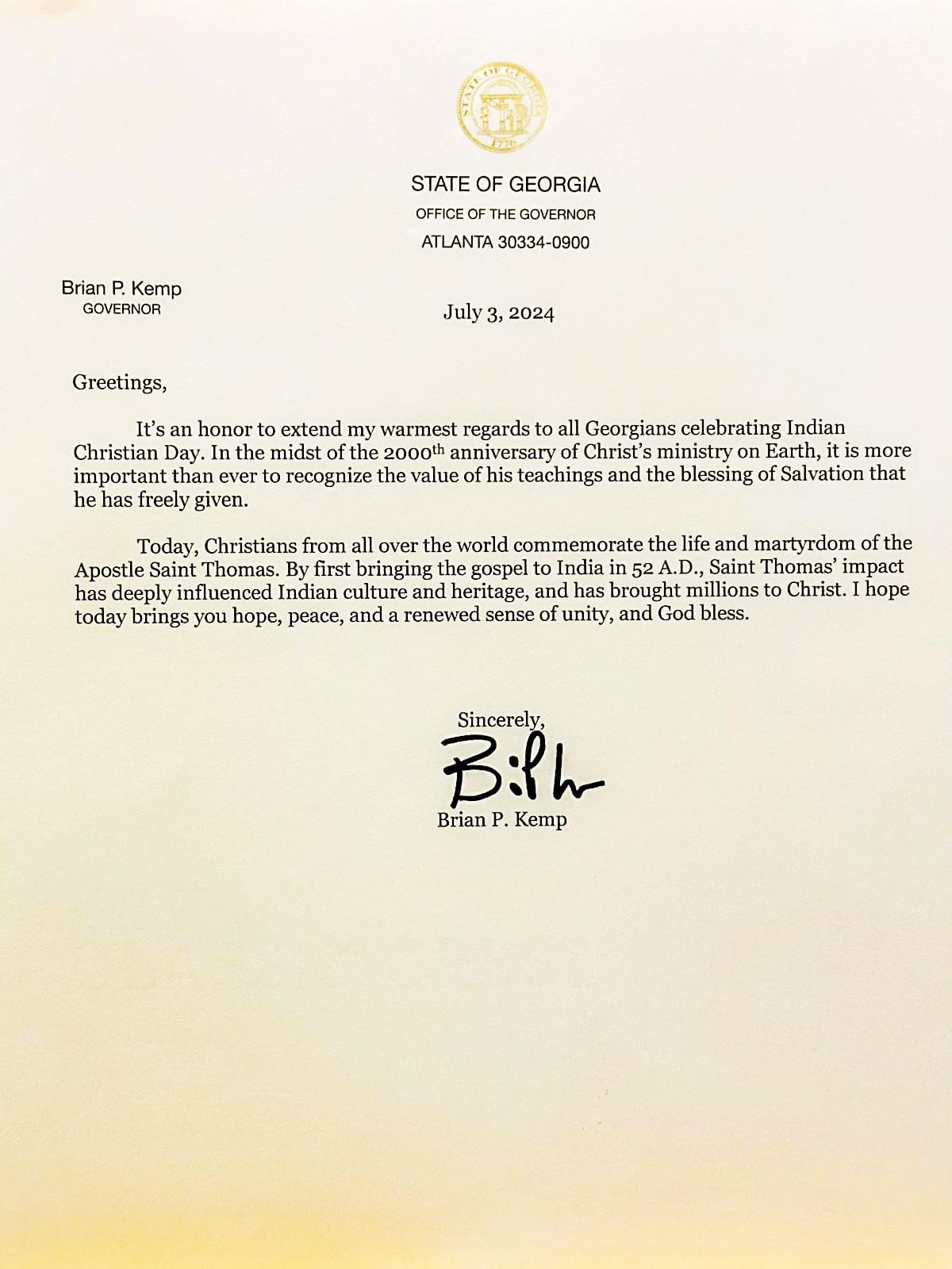 ICD Georgia Governor Brian Kemp